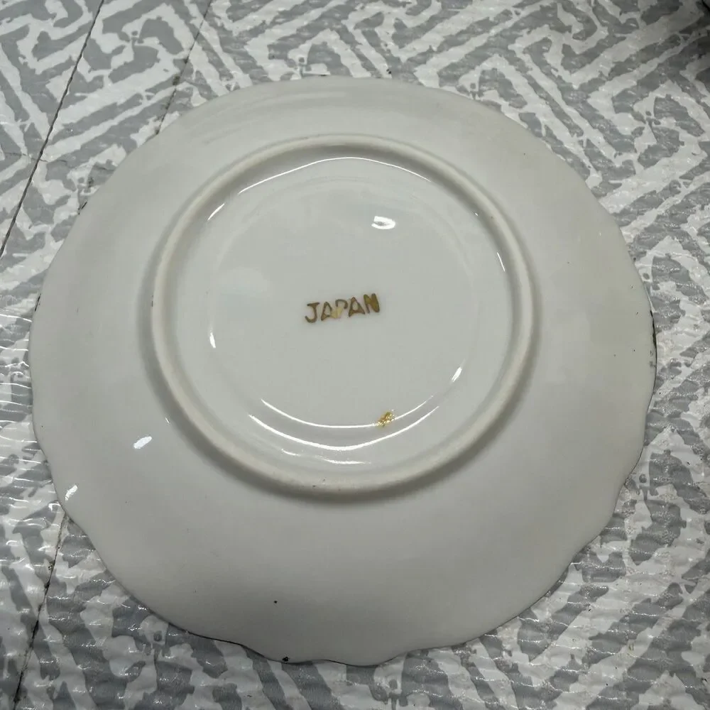 Vintage Genuine Porcelain A/D Demitasse Cup Saucer Set 6 Lusterware Japan Boxed